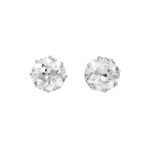 Solitaire diamond stud earrings 12.64carats