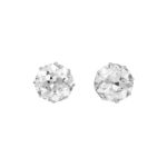 Solitaire diamond stud earrings 12.64carats