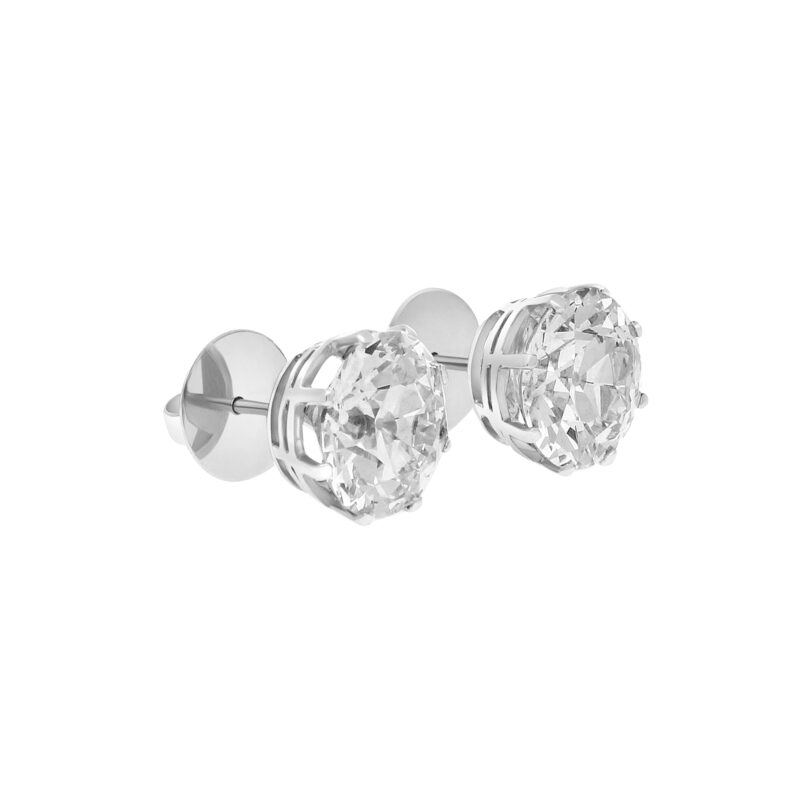 Solitaire diamond stud earrings 12.64carats