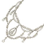 Edwardian Diamond Filigree Necklace in Platinum