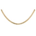 Yellow Gold Flat Curb Link Chain in 9ct