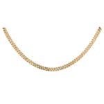 Yellow Gold Flat Curb Link Chain in 9ct