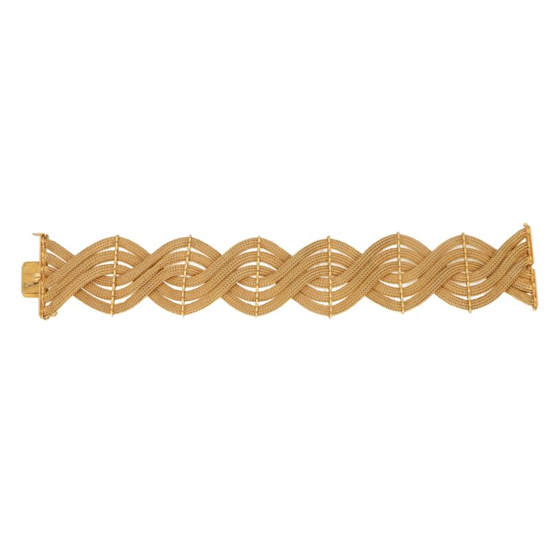 1960's Italian Rose Gold Braided Bracelet