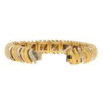 Vintage 1960s Italian Diamond Bracelet in Yellow and White Gold