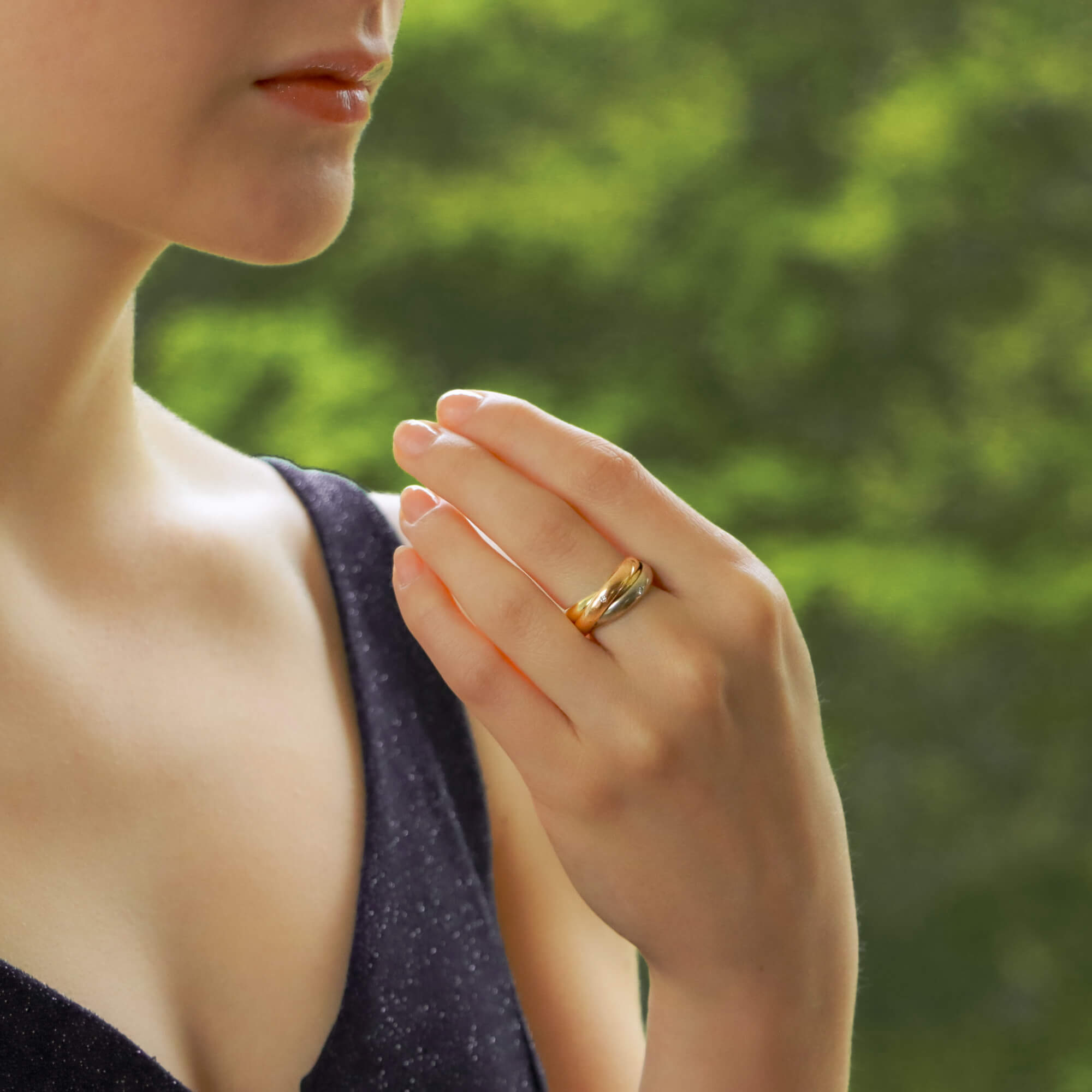 Cartier trinity on sale solitaire ring