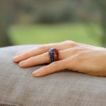 Ruby and Sapphire Bombe Ring