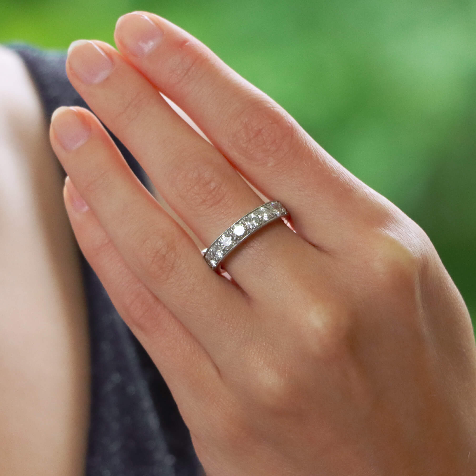 Vintage diamond eternity band on sale