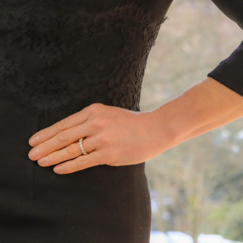 Diamond Full Eternity Ring in Yellow Gold