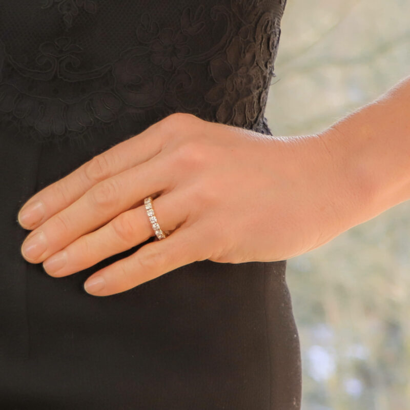 Diamond Full Eternity Ring in Yellow Gold