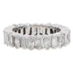 Vintage Diamond Full Eternity Ring in White Gold