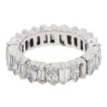 Vintage Diamond Full Eternity Ring in White Gold