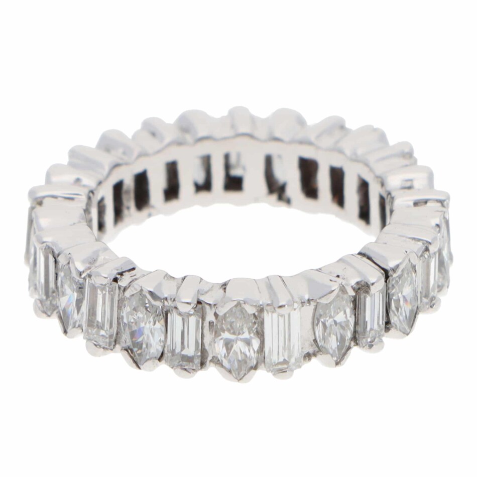 Vintage Diamond Full Eternity Ring in White Gold