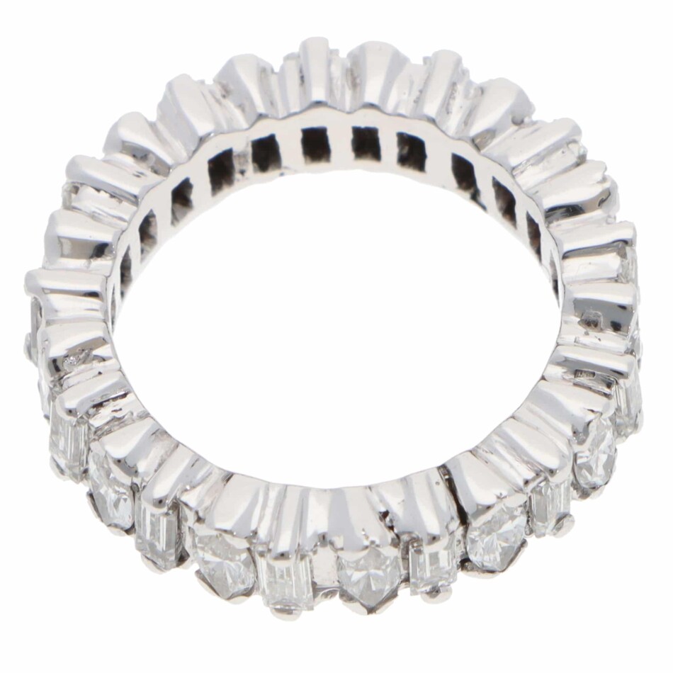 Vintage Diamond Full Eternity Ring in White Gold