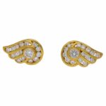 Diamond Stud Earrings in a Wing Design