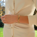 Cuban Link Chain Bracelet in Yellow Gold