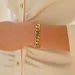 Cuban Link Chain Bracelet in Yellow Gold