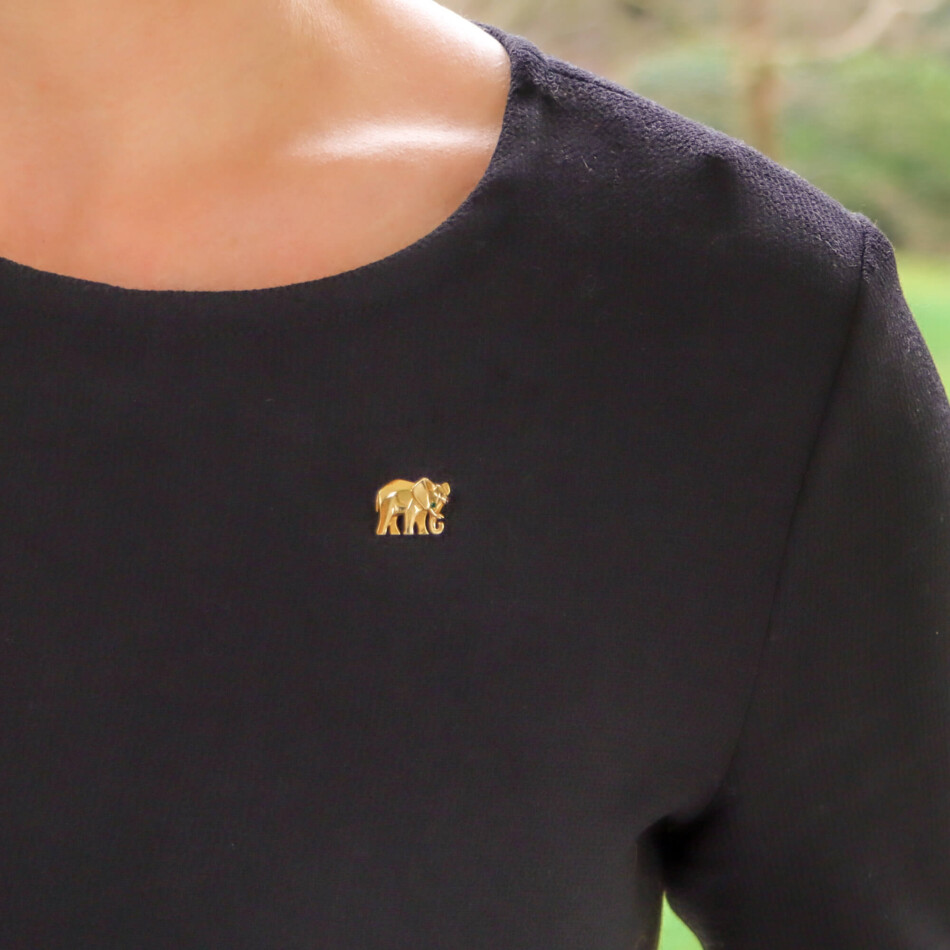 Vintage Cartier Elephant Pin/Brooch in Yellow Gold, 1990s