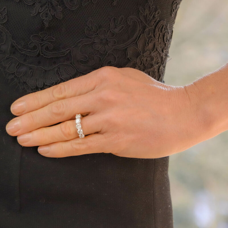 Round Cut Diamond Five Stone Ring