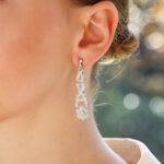 Fancy pair of diamond drop earrings