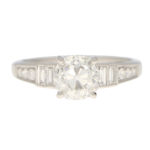 Art Deco Style Old Cut Diamond Solitaire Ring