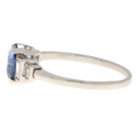 Art Deco Sapphire and Diamond Ring in Platinum