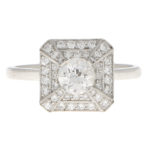 Art Deco Inspired Old Cut Diamond Ring