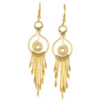 Retro Wire-work Swirl Dangle Drop Earrings