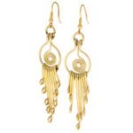 Retro Wire-work Swirl Dangle Drop Earrings