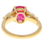 3.58ct Burmese Red Ruby and Diamond Engagement Ring