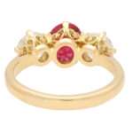 Unheated Ruby and Diamond  Ring in Yellow Gold