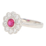 Ruby and Diamond Cluster Ring Ruby and Diamond Cluster Ring