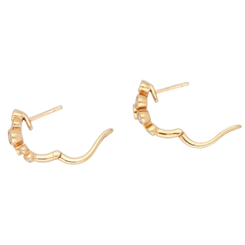 Diamond Bubble Hoop Earrings in Rose Gold