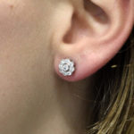 Diamond Floral cluster studs