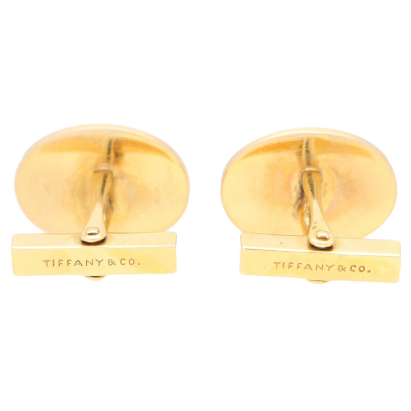 Tiffany & Co. Oval 18K gold cufflinks