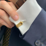 Vintage Boucheron gold 1940's stirrup cufflinks