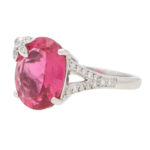 Boodles Pink Tourmaline and Diamond Floral Dress Ring