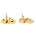 18k yellow gold heart drop earrings