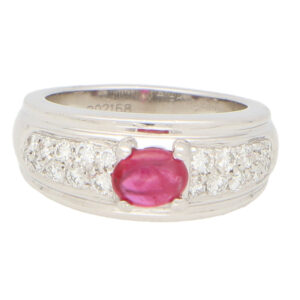 Boucheron Ruby and Diamond set Platinum Ring