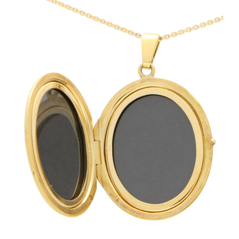 Yellow Gold Locket in Solid 18K Gold