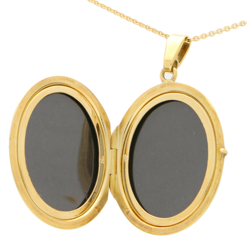 Yellow Gold Locket in Solid 18K Gold