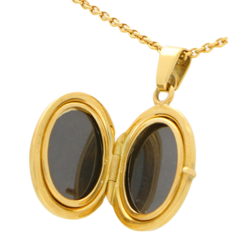 Yellow Gold Locket in Solid 18K Gold