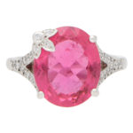 Boodles Pink Tourmaline and Diamond Floral Dress Ring