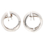 Vintage Roberto Coin Diamond Elephant Hoop Earrings Vintage Roberto Coin Diamond Elephant Hoop Earrings