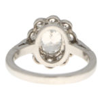 Oval Diamond Cluster Ring Set in Platinum