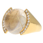 Vintage Cartier Rutilated Quartz and Diamond Ring