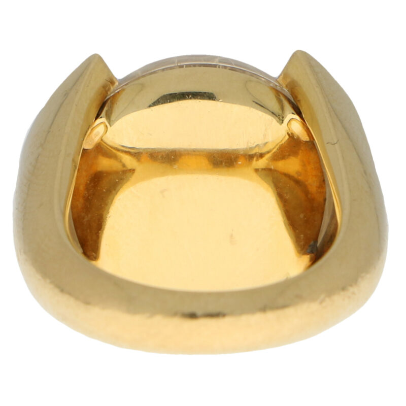 Vintage Cartier Rutilated Quartz and Diamond Ring