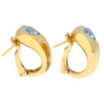 Marina B Aquamarine Hoop Earrings