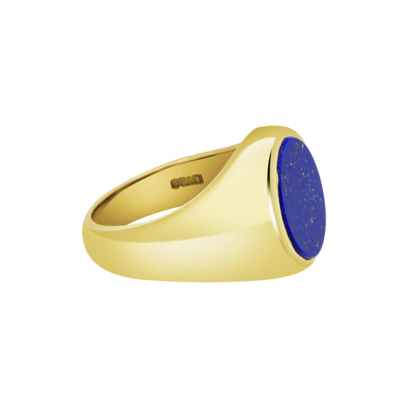 18ct Yellow Gold Signet Ring with Lapis Lazuli