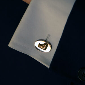 Vintage Victorian 18k gold boar cufflinks