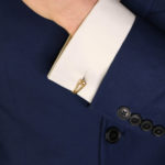 1940's French gold stirrup cufflinks